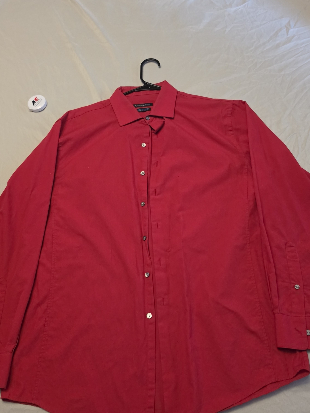 Van Heusen Red Men's Button-Down Dress Shirt